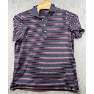 Criquet Organic Cotton‎ Polo Shirt Blue Striped Front Pocket Men's Size XL